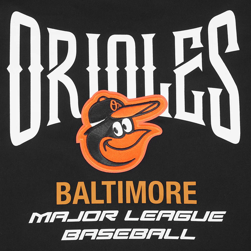 MLB BALTIMORE ORIOLES CITY TOUR 2.0 MEN'S COTTON JERSEY DROP SHOULDER TOP (BLACK) - Image 5