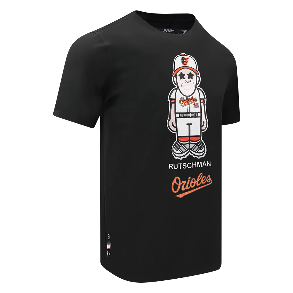MLB BALTIMORE ORIOLES ADLEY RUTSCHMAN #35 AVATAR SINGLE JERSEY MEN'S TOP (BLACK) - Image 4