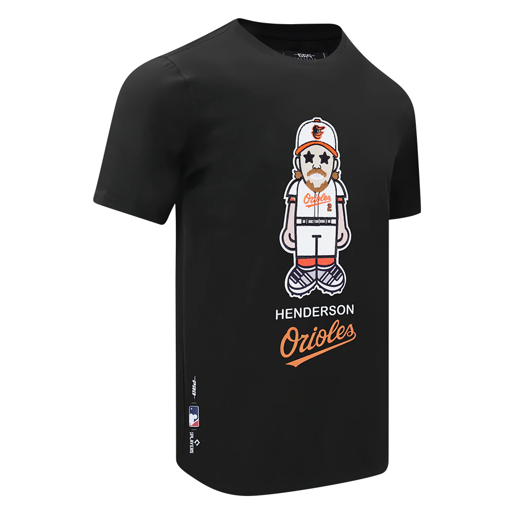 MLB BALTIMORE ORIOLES GUNNAR HENDERSON #2 AVATAR SINGLE JERSEY MEN'S TOP (BLACK) - Image 3