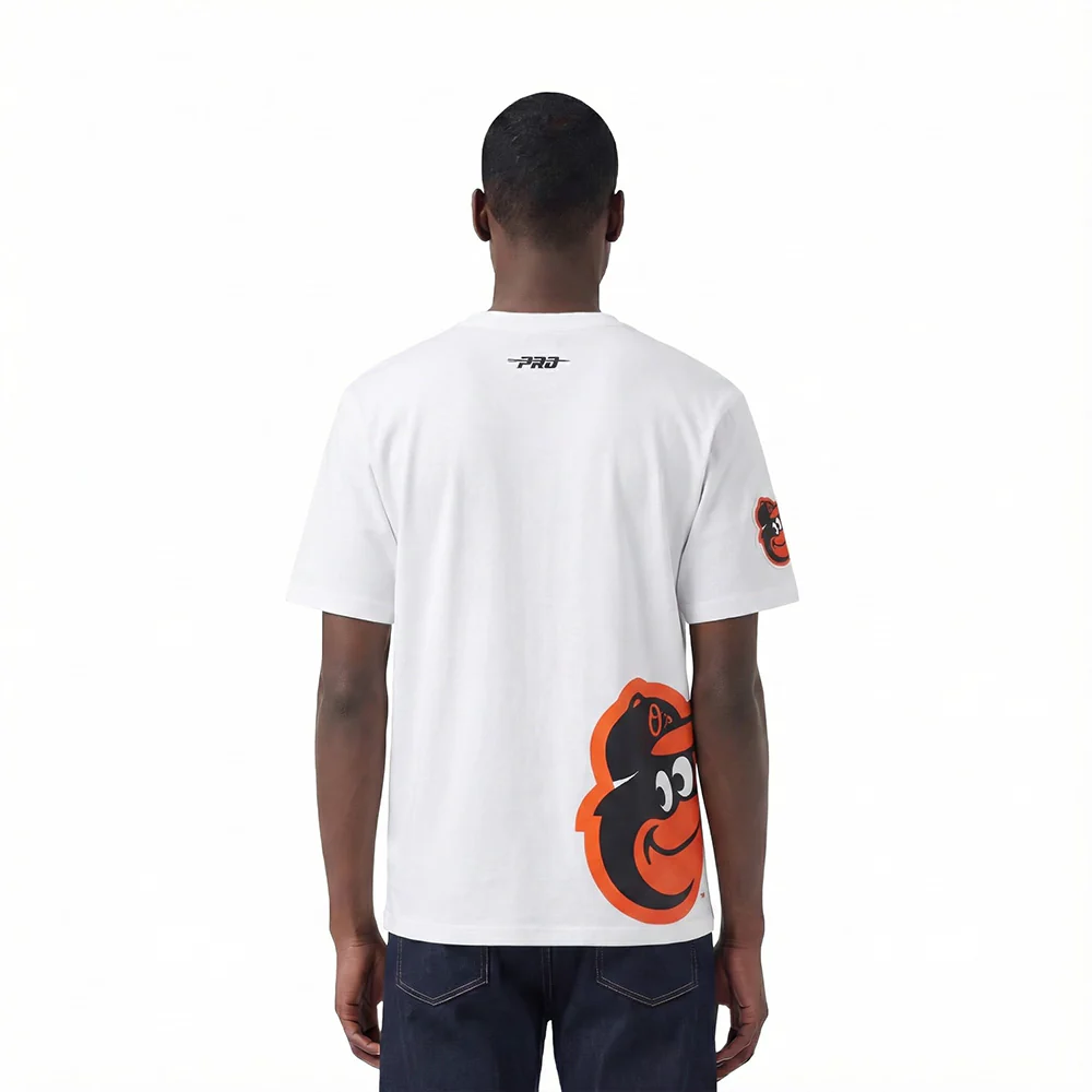 MLB BALTIMORE ORIOLES LIVING LARGE MEN'S CJ DROP SHOULDER TOP (WHITE) - Image 2