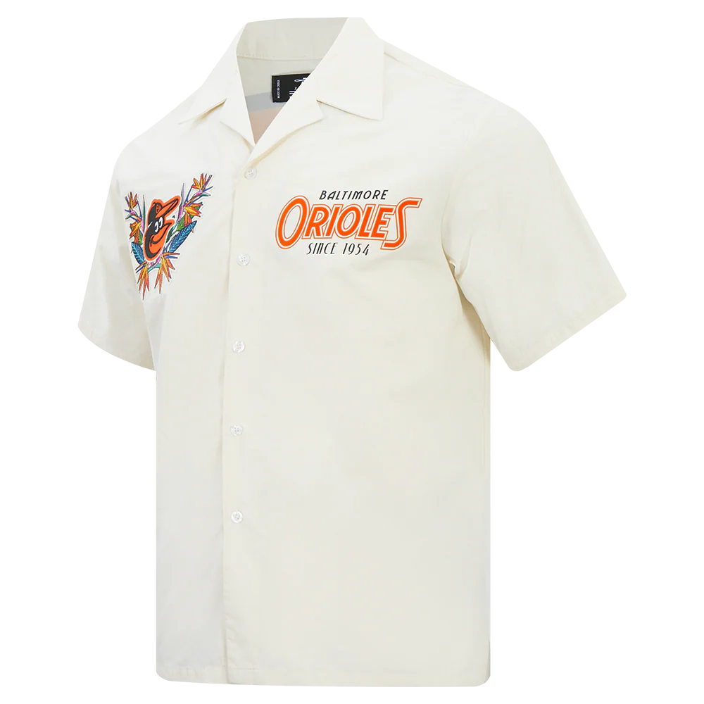 MLB BALTIMORE ORIOLES PARADISE MEN'S BUTTON DOWN (EGGSHELL) - Image 3