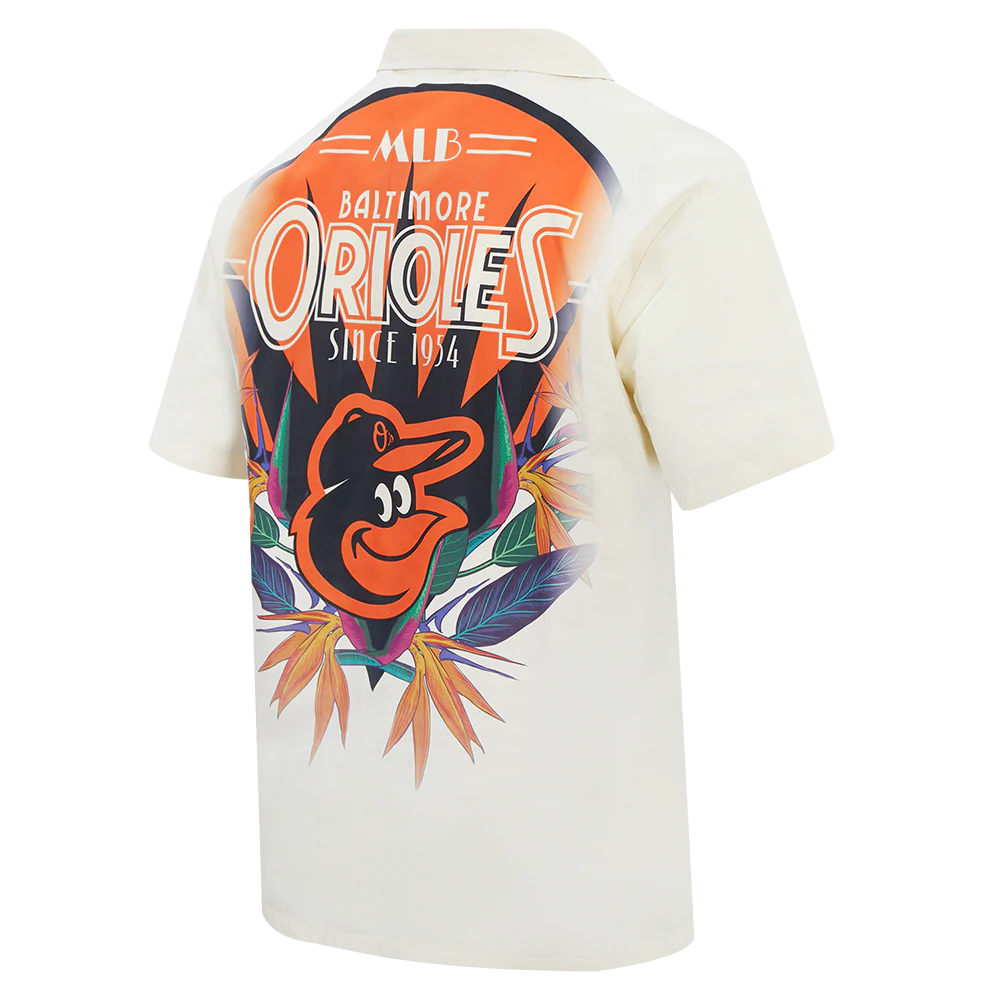 MLB BALTIMORE ORIOLES PARADISE MEN'S BUTTON DOWN (EGGSHELL) - Image 4