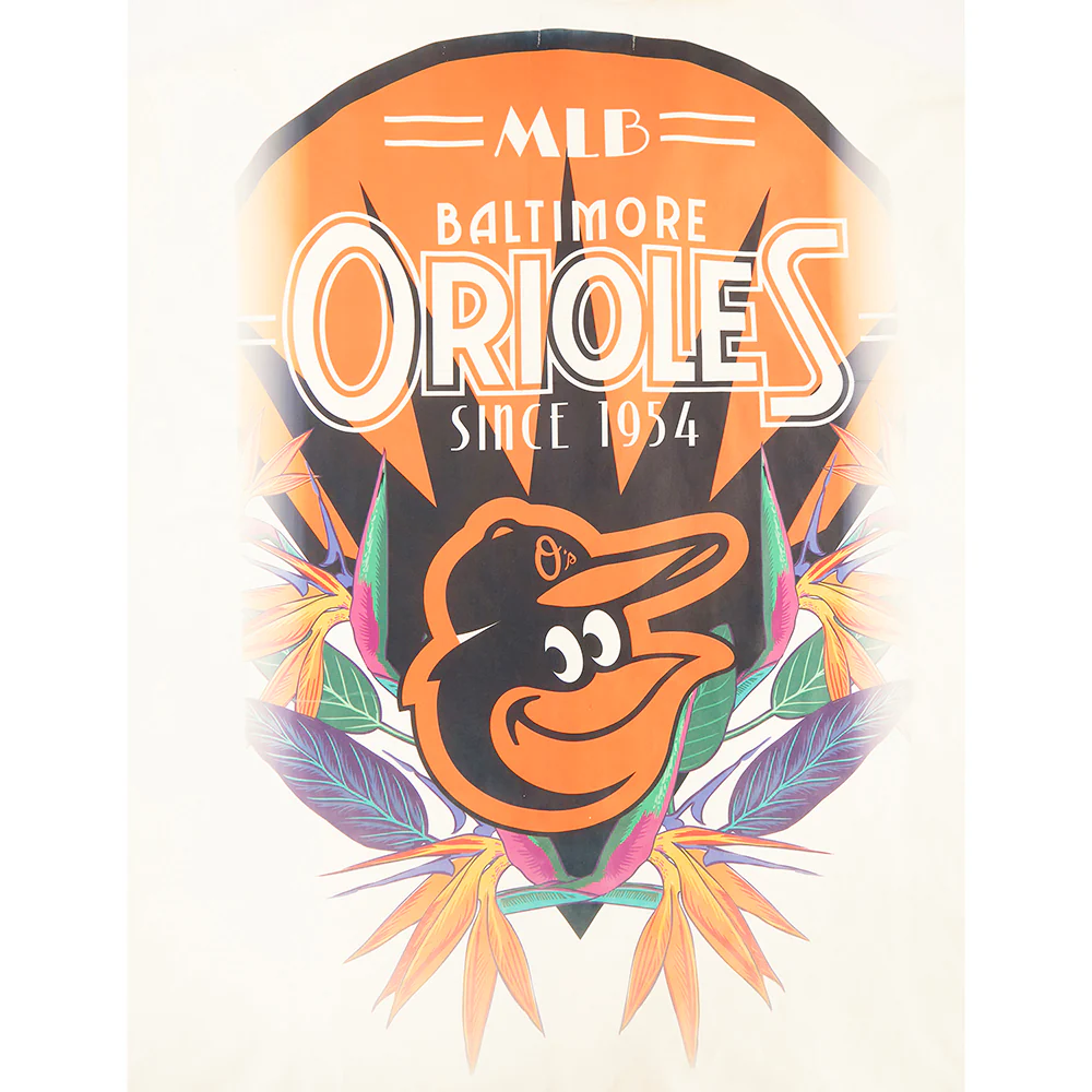 MLB BALTIMORE ORIOLES PARADISE MEN'S BUTTON DOWN (EGGSHELL) - Image 5