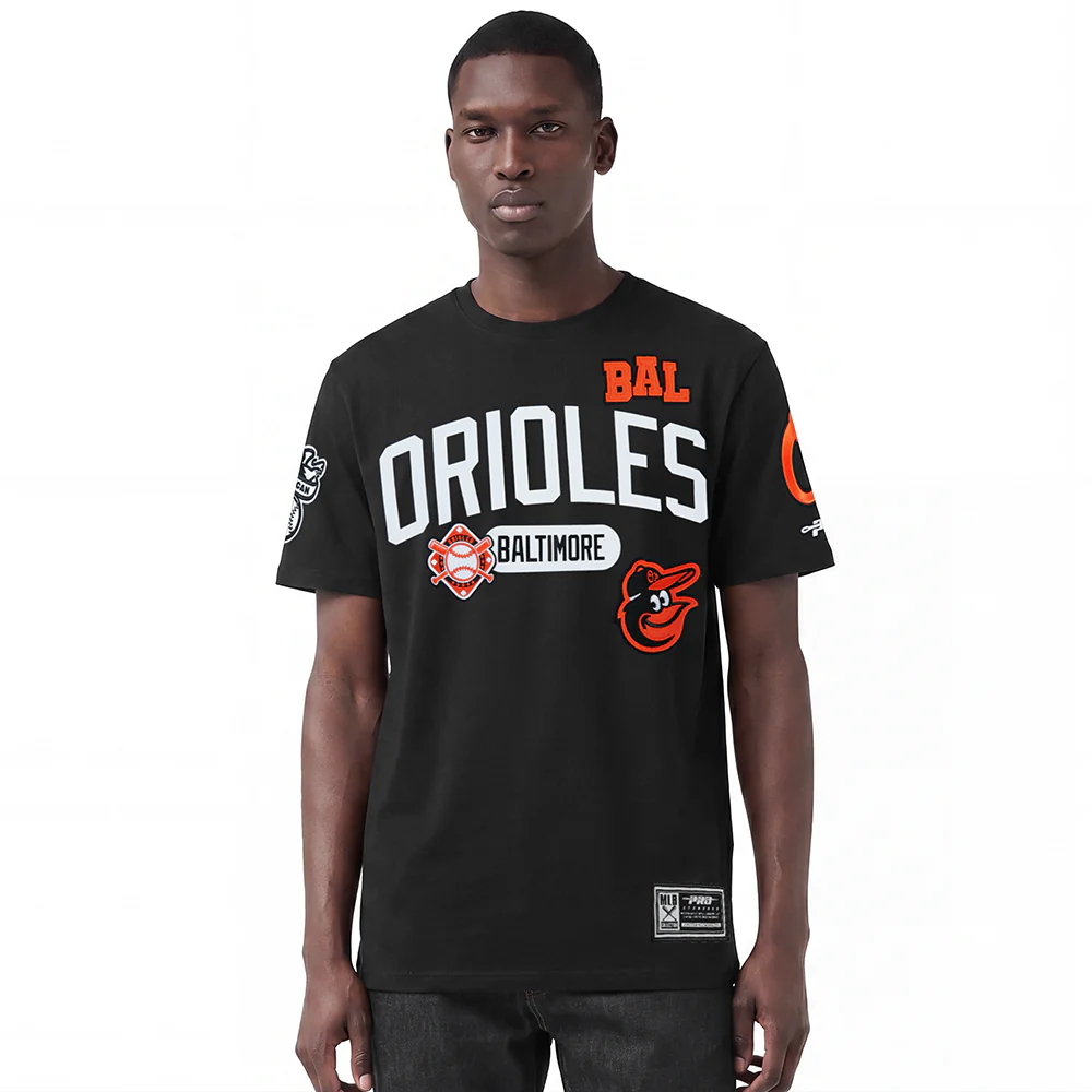 MLB BALTIMORE ORIOLES LETTERMAN MEN'S S/S TEE (BLACK)