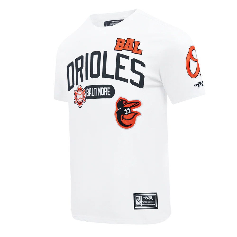 MLB BALTIMORE ORIOLES LETTERMAN MEN'S S/S TEE (WHITE) - Image 3