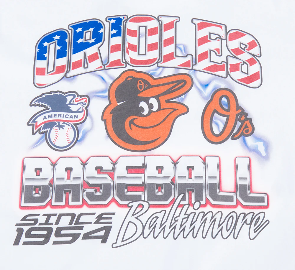 MLB BALTIMORE ORIOLES VICTORY MEN'S S/S TEE (WHITE) - Image 6