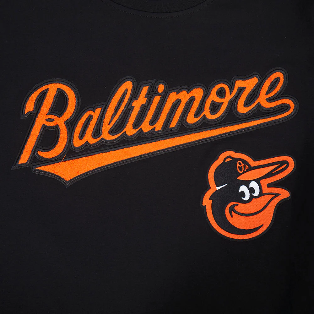 MLB BALTIMORE ORIOLES CLASSIC CHENILLE MEN'S S/S TEE (BLACK) - Image 5