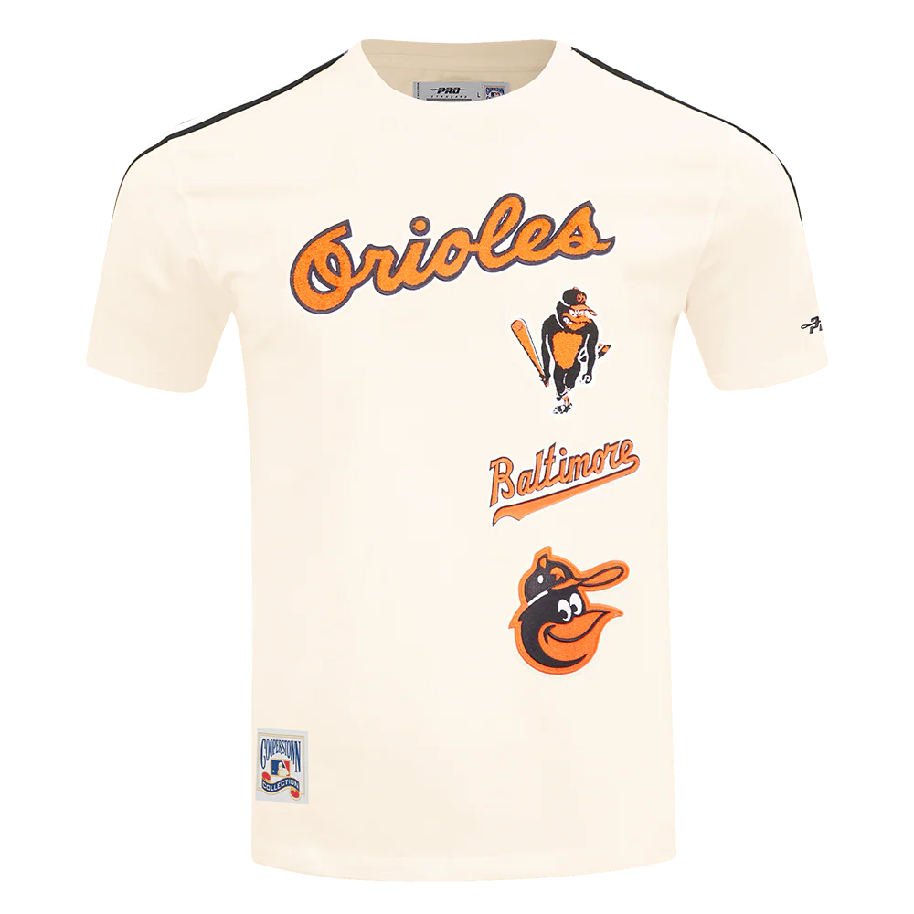 MLB BALTIMORE ORIOLES RETRO CLASSICS MEN'S SJ TAPING TOP (EGGSHELL/ BLACK) - Image 3