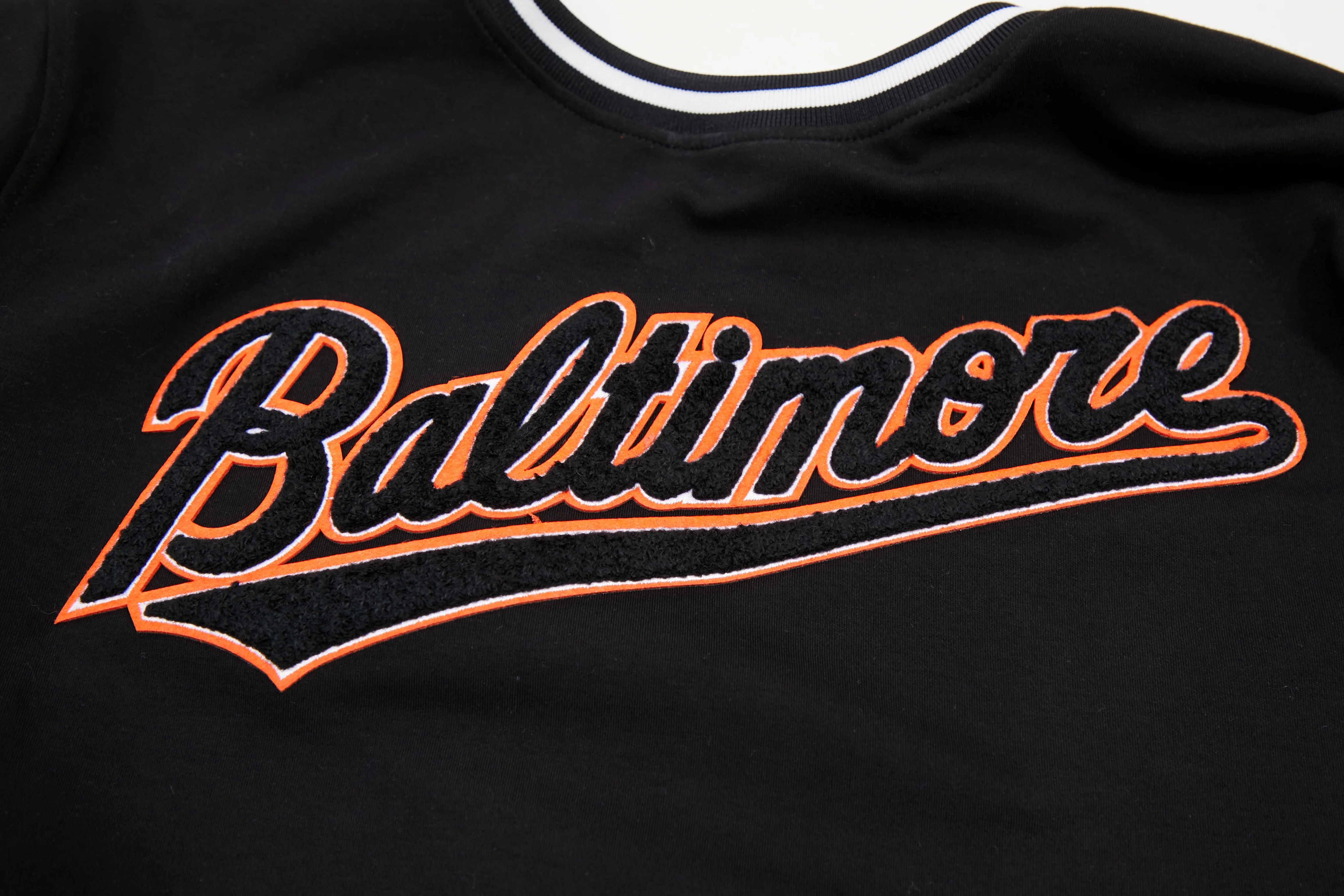 MLB BALTIMORE ORIOLES CLASSIC CHENILLE MEN'S S/S TEE (BLACK/ORANGE) - Image 7
