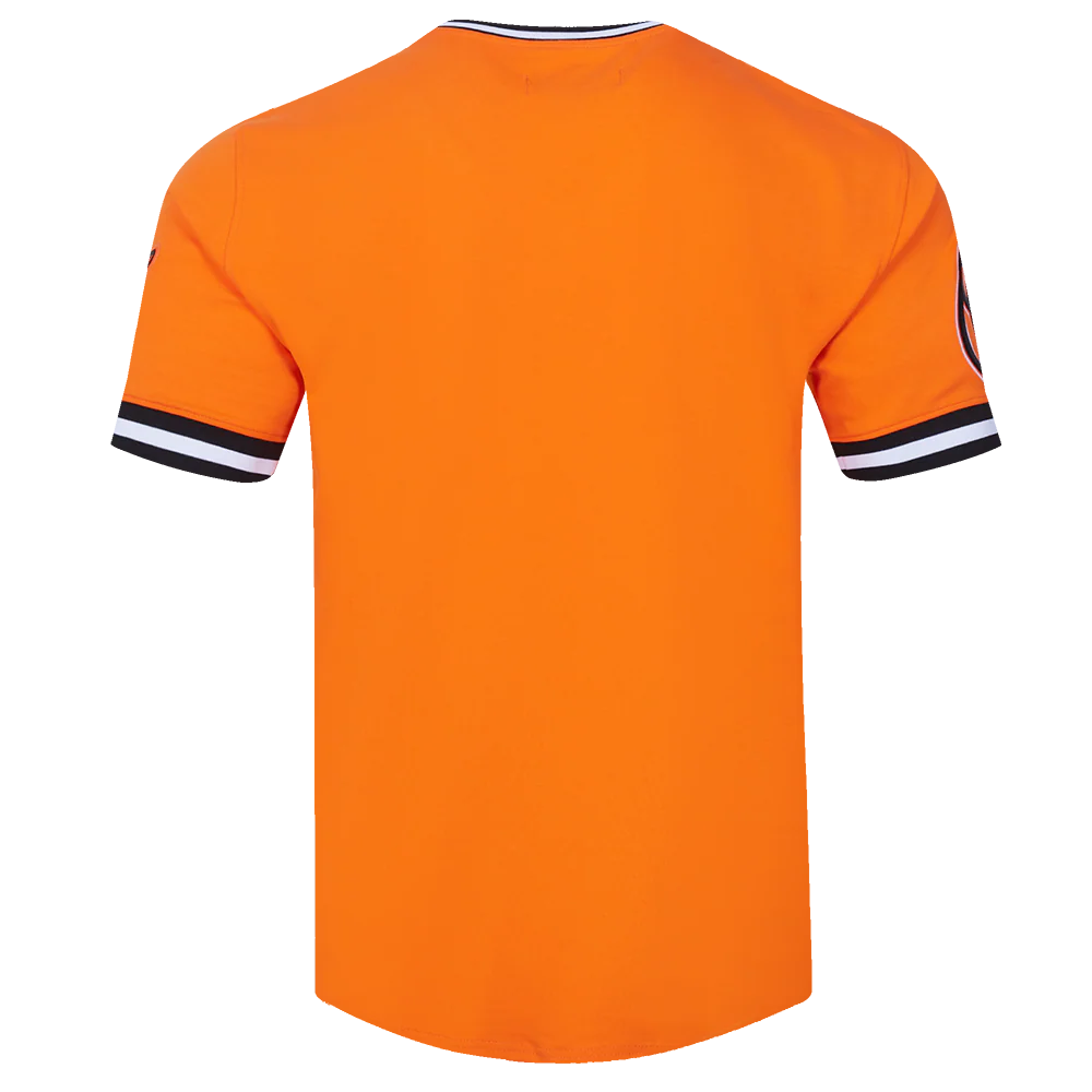 MLB BALTIMORE ORIOLES CLASSIC CHENILLE MEN'S DOUBLE KNIT TOP (ORANGE) - Image 3