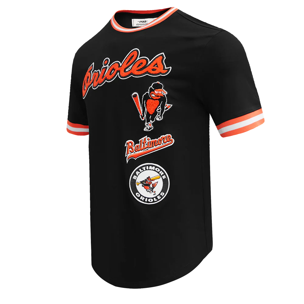 MLB BALTIMORE ORIOLES RETRO CLASSIC MEN'S TOP (BLACK/ORANGE) - Image 2
