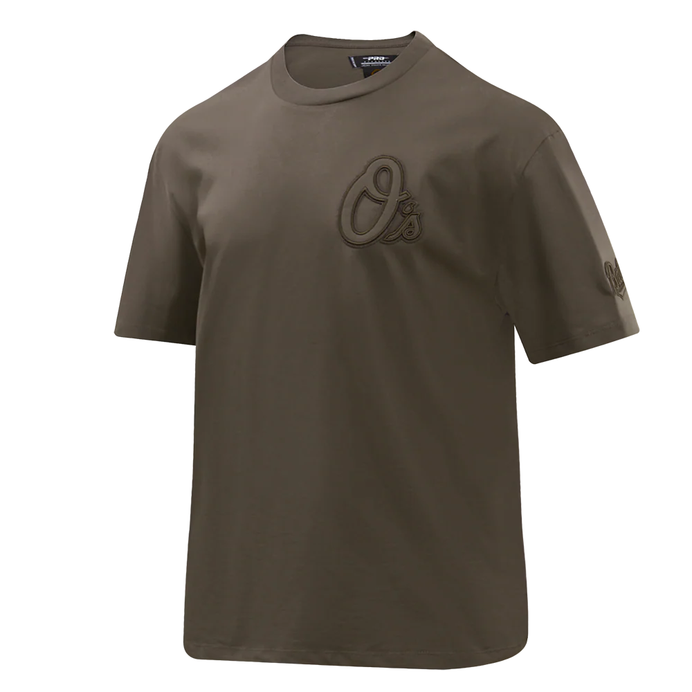 MLB BALTIMORE ORIOLES NEUTRAL MEN'S DROP SHOULDER TOP (DARK TAUPE) - Image 2