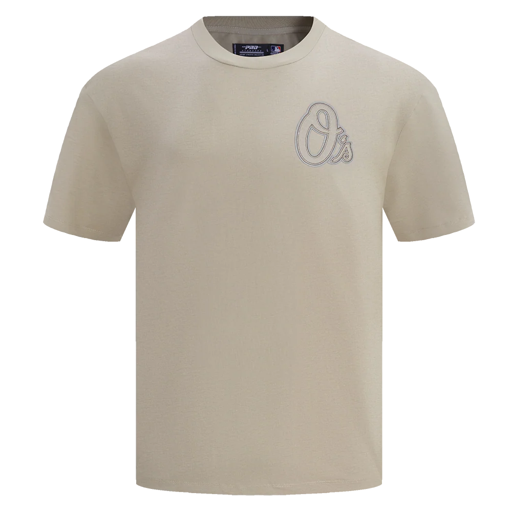 MLB BALTIMORE ORIOLES NEUTRAL MEN'S DROP SHOULDER TOP (TAUPE)