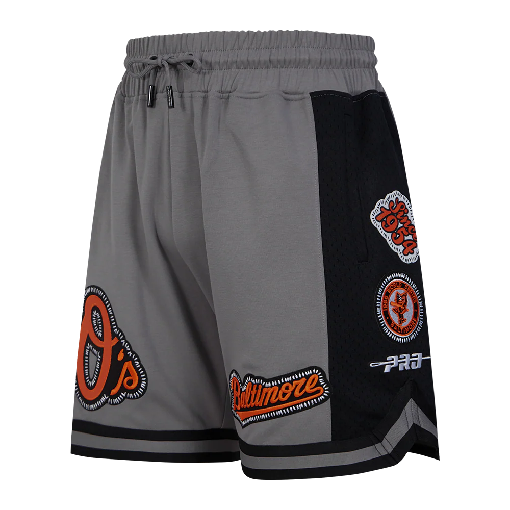 MLB BALTIMEN'SORE ORIOLES DIY PICK STITCH MEN'S DOUBLE KNIT 2.0 SHORT (GRAY/BLACK) - Image 7