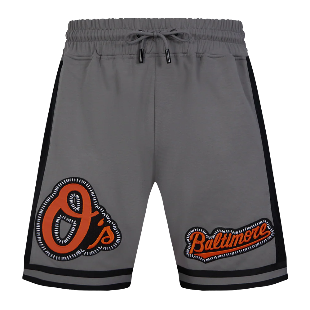 MLB BALTIMEN'SORE ORIOLES DIY PICK STITCH MEN'S DOUBLE KNIT 2.0 SHORT (GRAY/BLACK) - Image 8