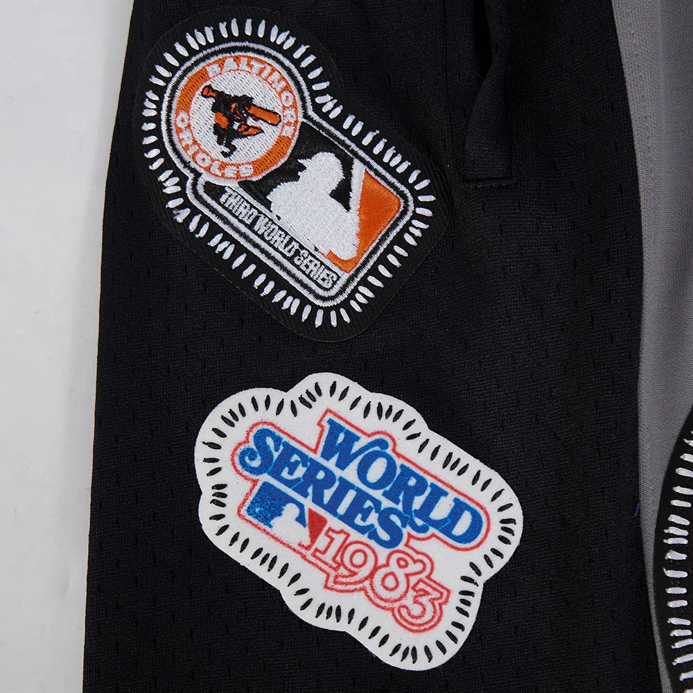 MLB BALTIMEN'SORE ORIOLES DIY PICK STITCH MEN'S DOUBLE KNIT 2.0 SHORT (GRAY/BLACK) - Image 9