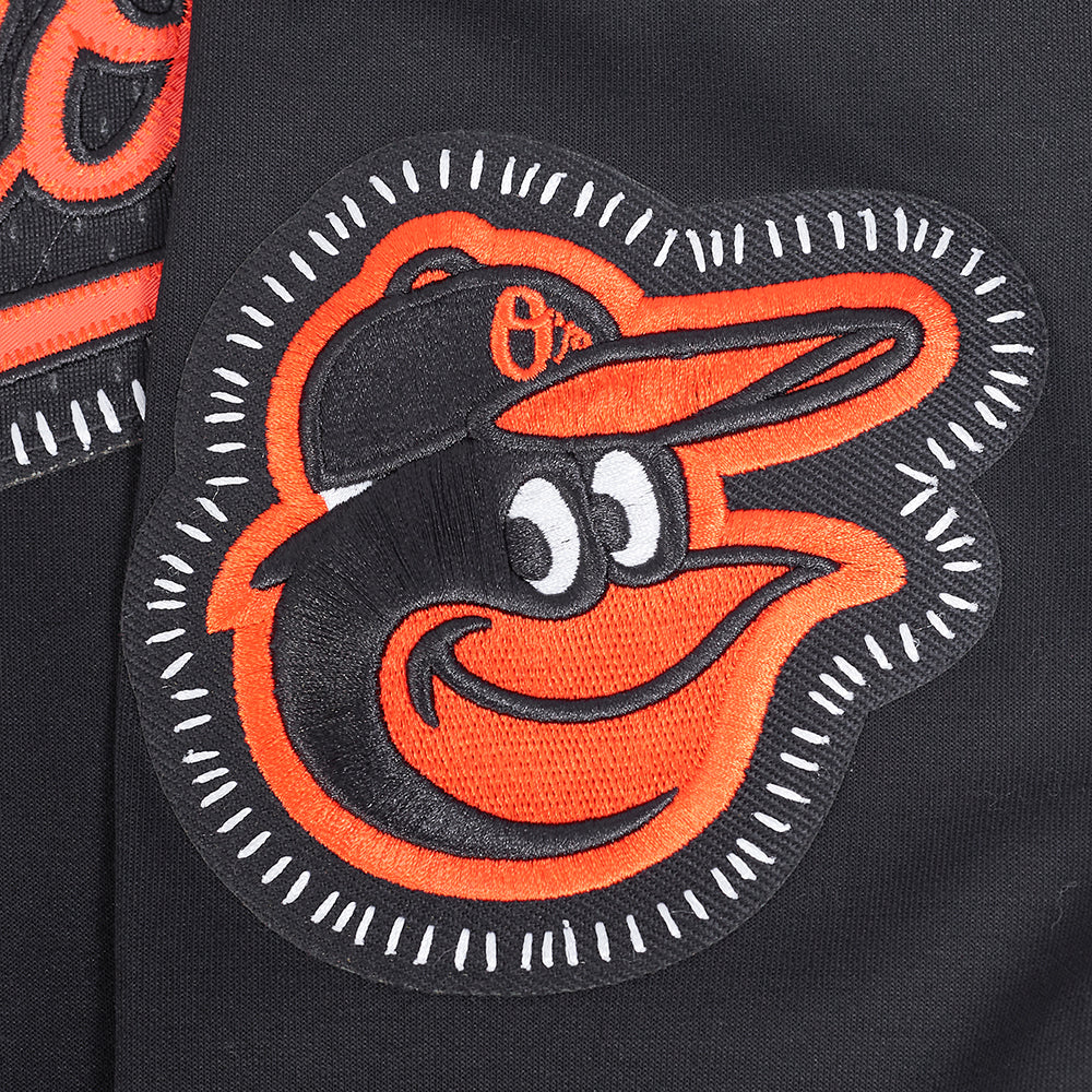 MLB BALTIMORE ORIOLES DIY PICK STITCH MEN'S DOUBLE KNIT PULLOVER HOODIE (BLACK) - Image 11