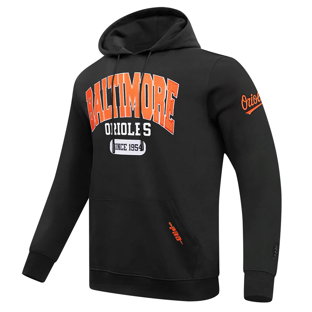 MLB BALTIMORE ORIOLES CITY ARCH MEN'S FLC PO HOODIE (BLACK) - Image 3