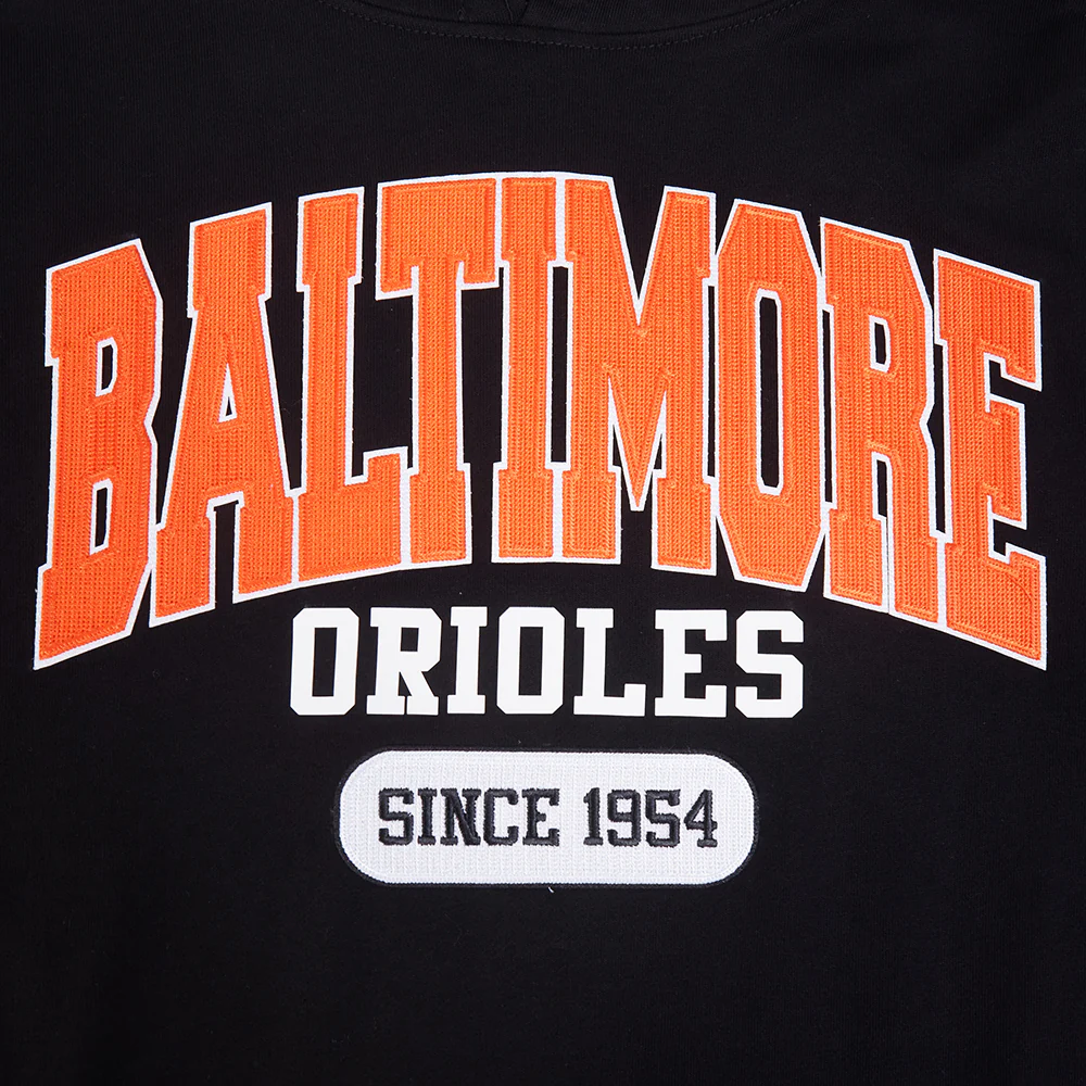 MLB BALTIMORE ORIOLES CITY ARCH MEN'S FLC PO HOODIE (BLACK) - Image 8