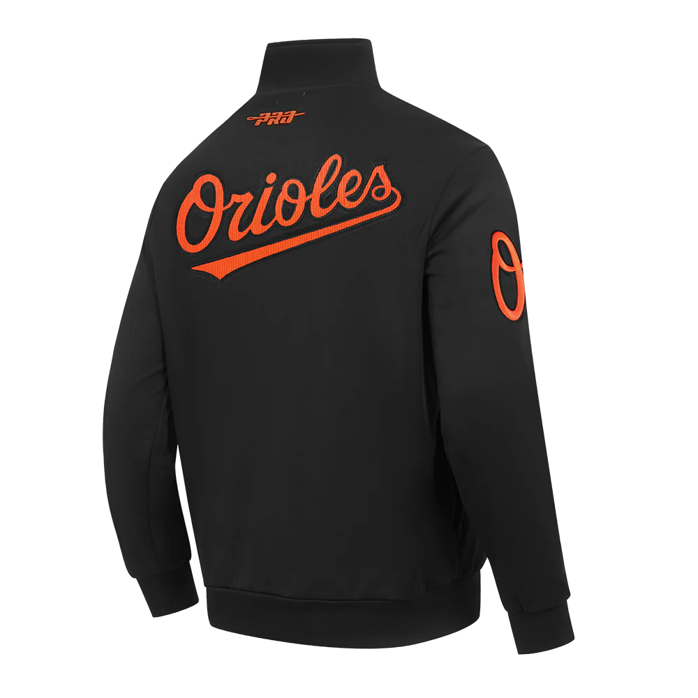 MLB BALTIMORE ORIOLES CITY ARCH MEN'S FLC 1/4 ZIP (BLACK) - Image 4
