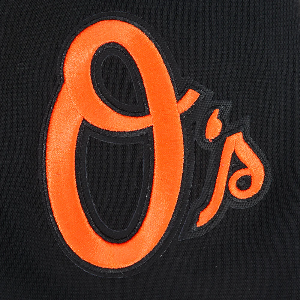 MLB BALTIMORE ORIOLES CLASSIC CHENILLE MEN'S DK PO HOODIE (BLACK) - Image 7