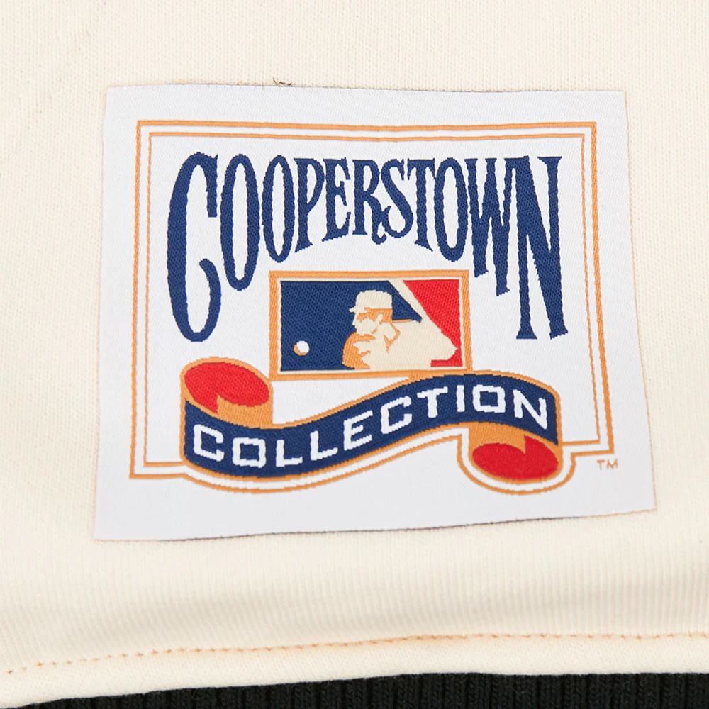 MLB BALTIMORE ORIOLES RETRO CLASSICS MEN'S RIB FLC PO HOODIE (EGGSHELL/ BLACK) - Image 7