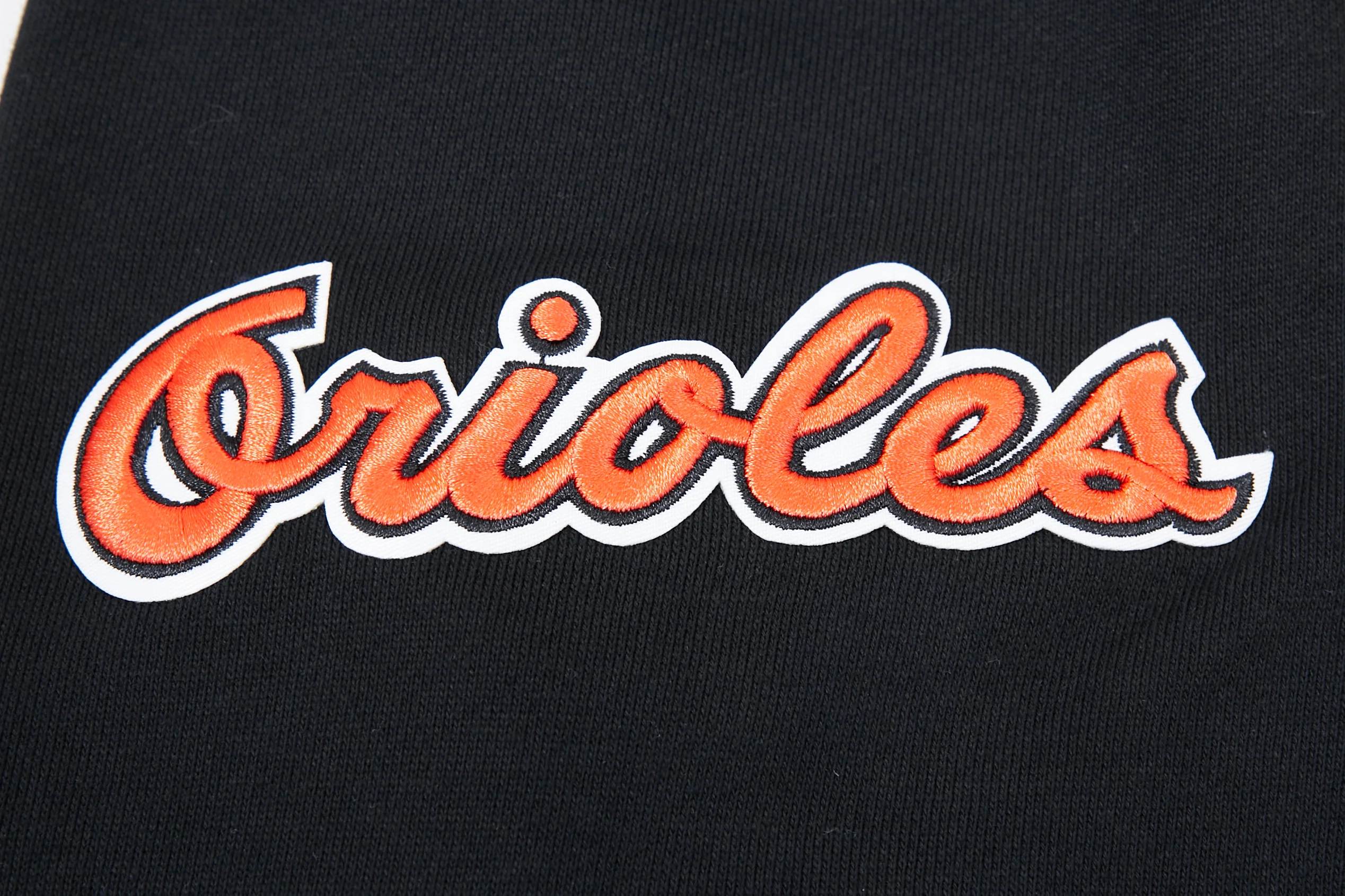 MLB BALTIMORE ORIOLES RETRO CLASSIC MEN'S PULLOVER HOODIE (BLACK/ORANGE) - Image 6