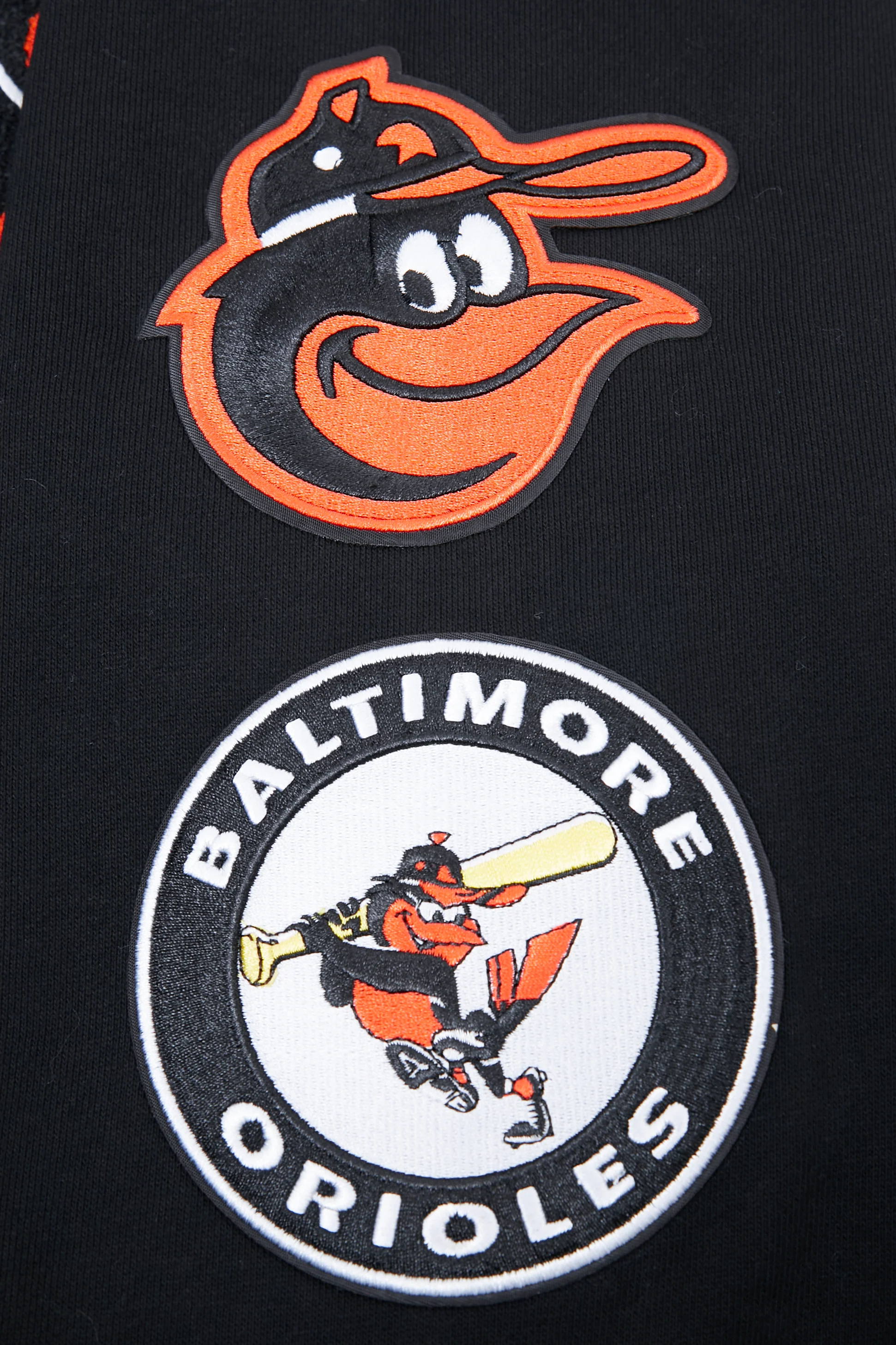 MLB BALTIMORE ORIOLES RETRO CLASSIC MEN'S PULLOVER HOODIE (BLACK/ORANGE) - Image 7