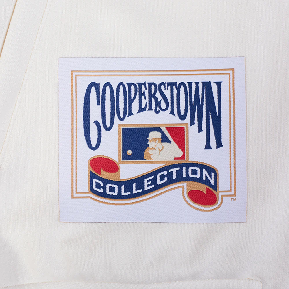 MLB BALTIMORE ORIOLES COOPERSTOWN LOGO PRO GAME DAY MEN'S DOUBLE KNIT JACKET (EGGSHELL/TAUPE/EGGSHELL) - Image 6