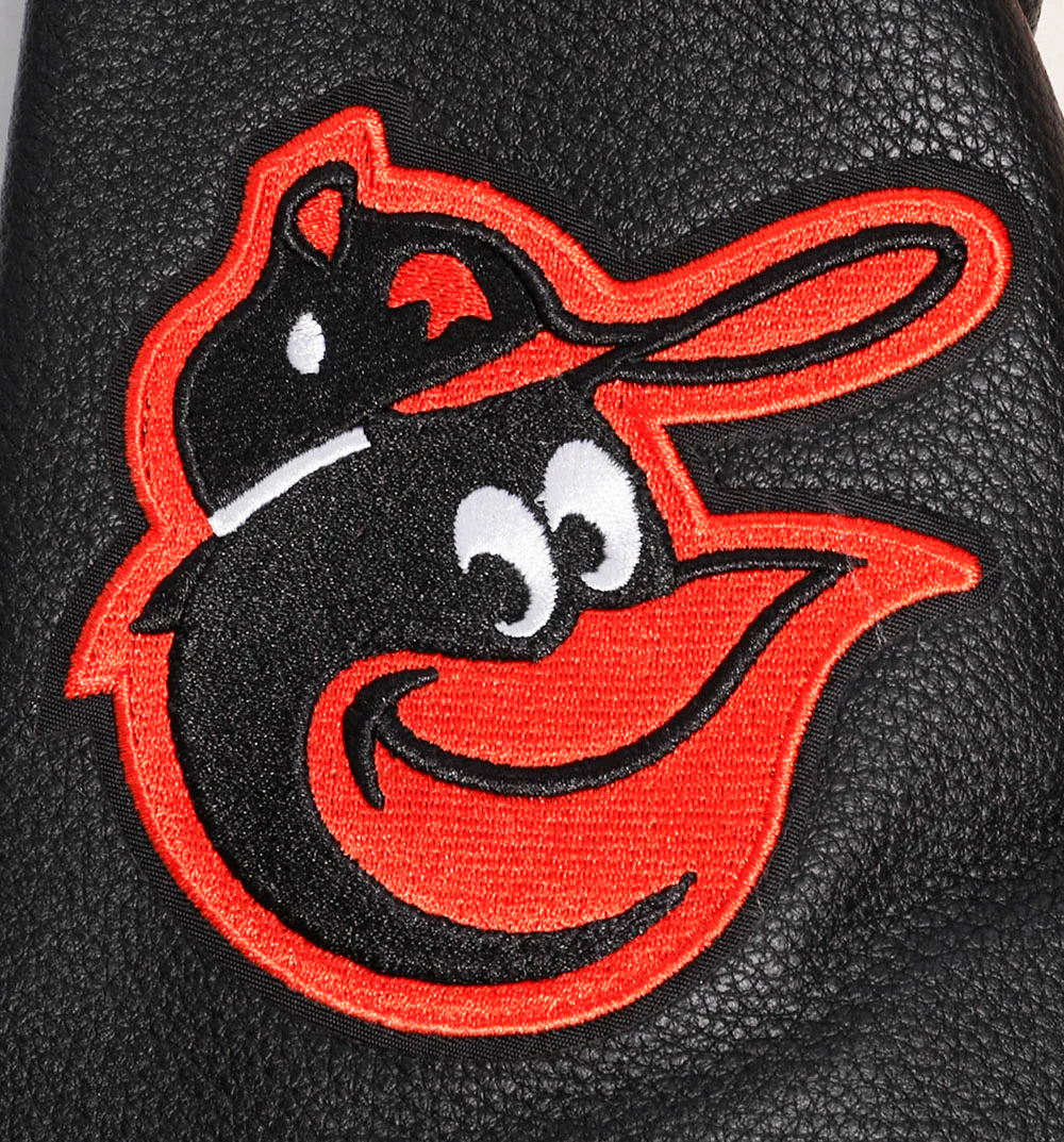 MLB BALTIMORE ORIOLES RETRO CLASSIC MEN'S RIB WOOL VARSITY JACKET (EGGSHELL/BLACK) - Image 9