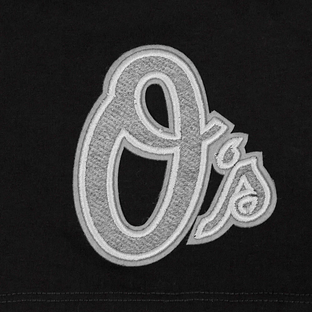 MLB BALTIMORE ORIOLES REVERSE FRENCH TERRY WOMEN'S SINGLE JERSEY BOXY TOP (BLACK) - Image 10