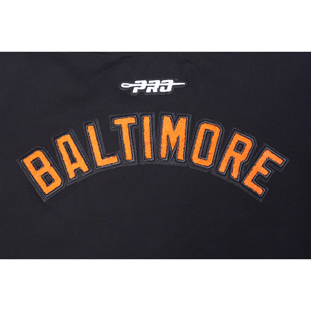 MLB BALTIMORE ORIOLES CLASSIC CHENILLE WOMEN'S SJ BOXY TOP (BLACK) - Image 7
