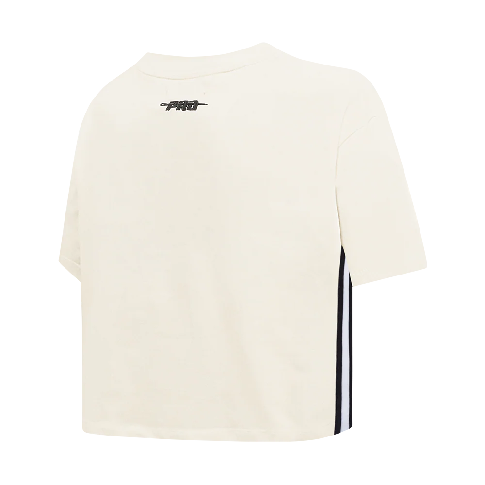 MLB BALTIMORE ORIOLES RETRO CLASSICS WOMEN'S S/S BOXY TOP (EGGSHELL) - Image 4