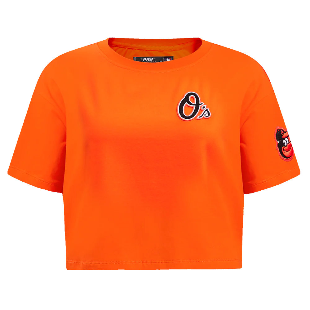 MLB BALTIMORE ORIOLES CLASSIC WOMEN'S BOXY TOP (ORANGE)