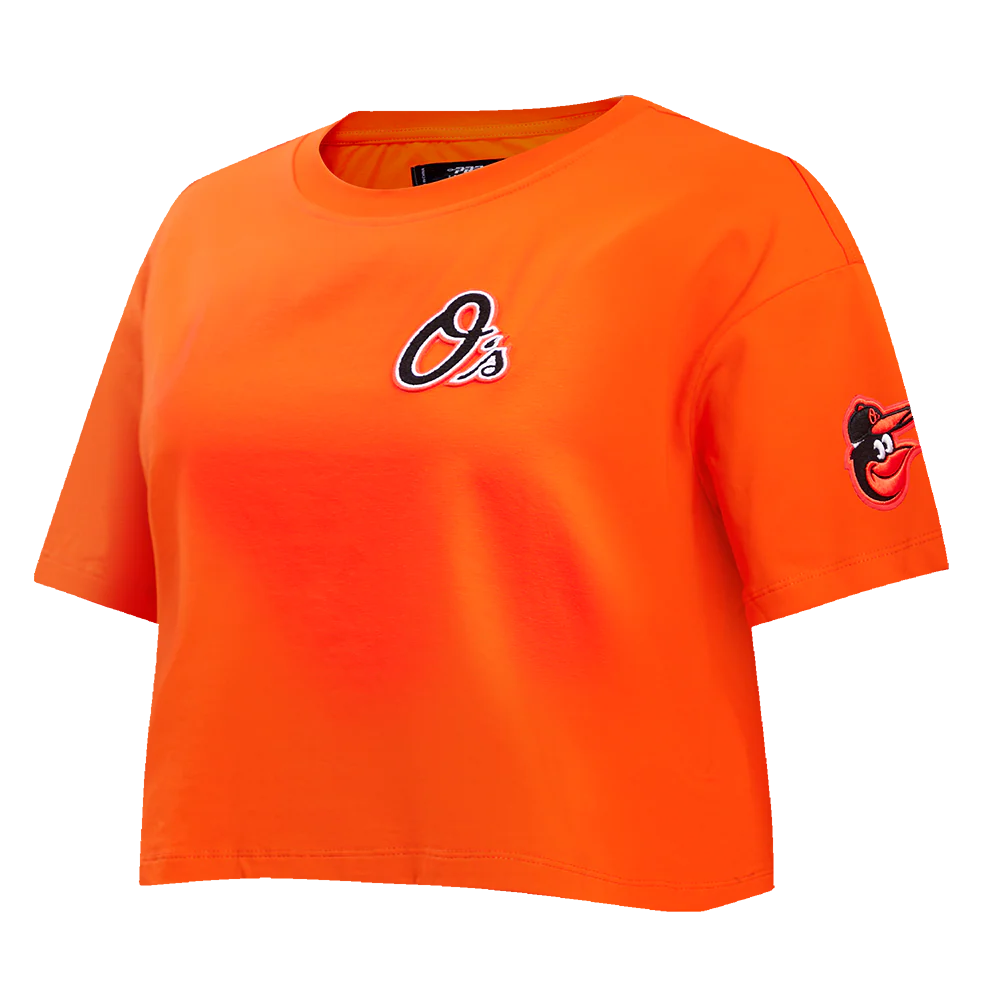 MLB BALTIMORE ORIOLES CLASSIC WOMEN'S BOXY TOP (ORANGE) - Image 2
