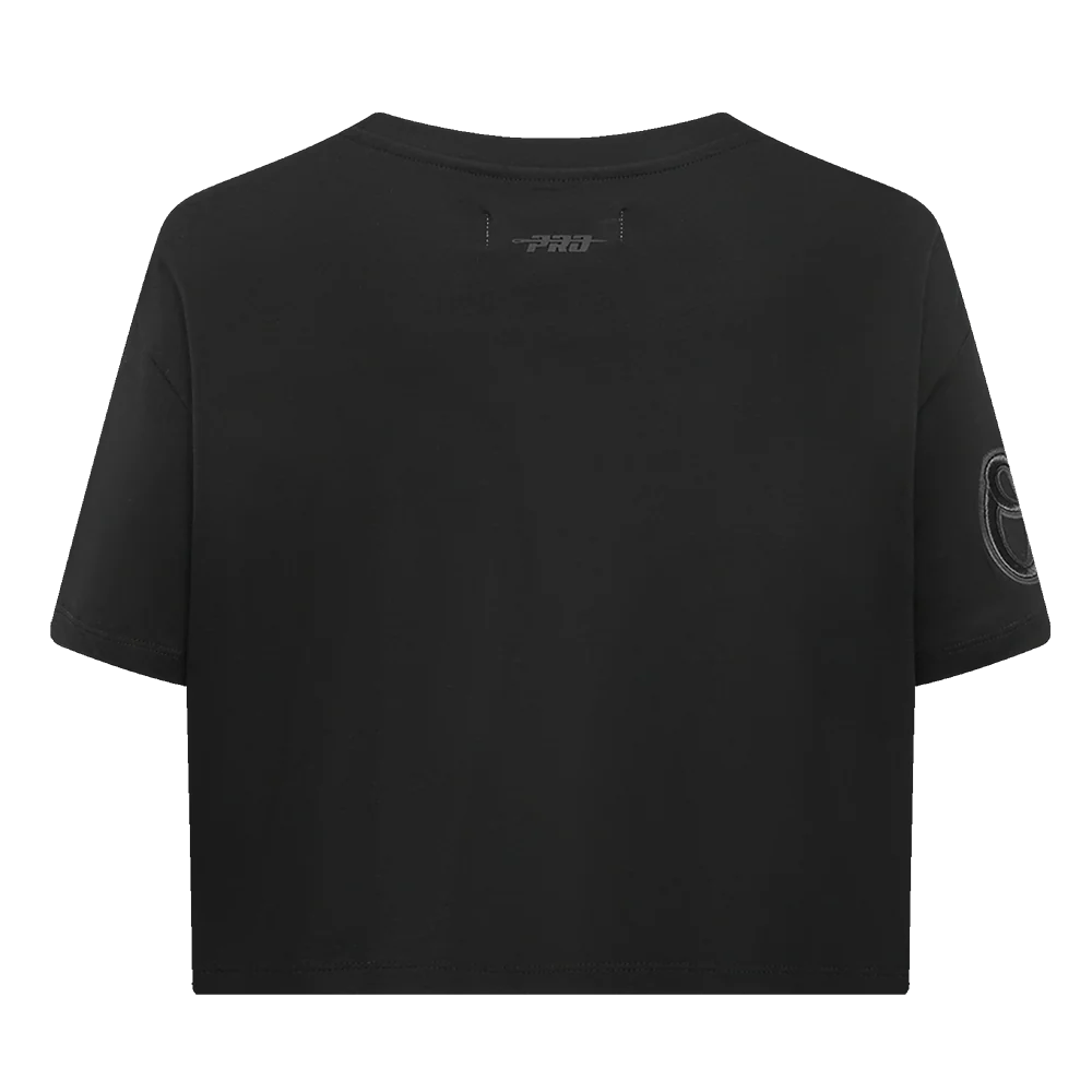 MLB BALTIMORE ORIOLES NEUTRAL WOMEN'S BOXY TOP (BLACK) - Image 4