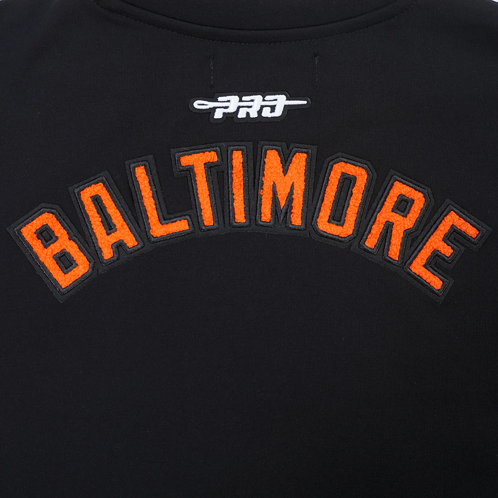 MLB BALTIMORE ORIOLES CLASSIC CHENILLE WOMEN'S BODYCON DRESS (BLACK) - Image 5