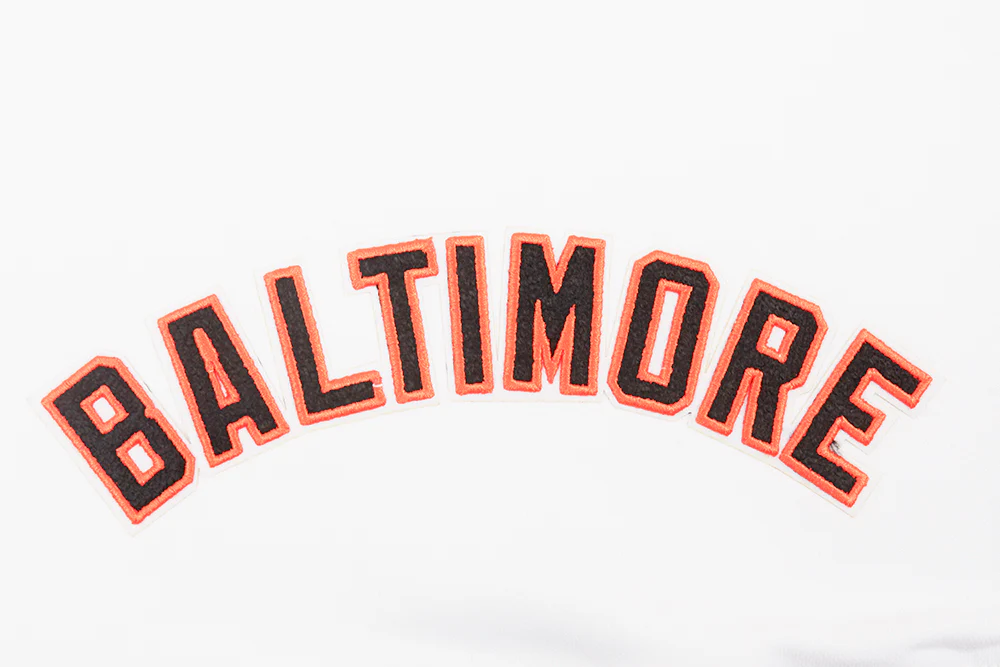MLB BALTIMORE ORIOLES CLASSIC WOMEN'S FLEECE HOODIE DRESS (WHITE) - Image 6