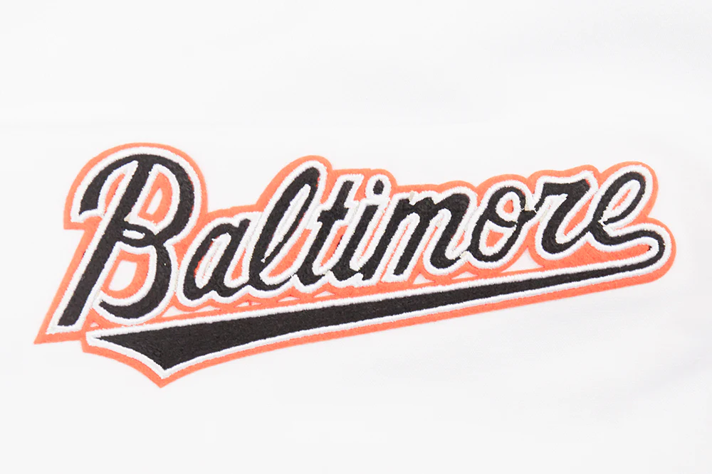 MLB BALTIMORE ORIOLES CLASSIC WOMEN'S FLEECE HOODIE DRESS (WHITE) - Image 8