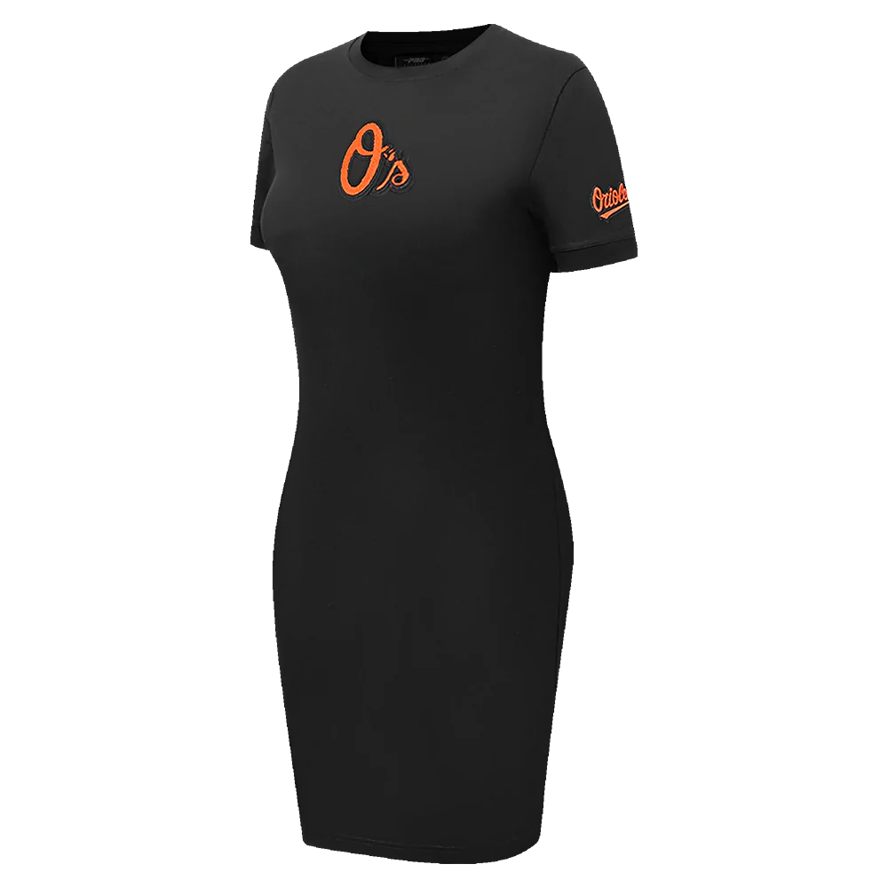 MLB BALTIMORE ORIOLES CLASSIC WOMEN'S BODYCON DRESS (BLACK) - Image 2