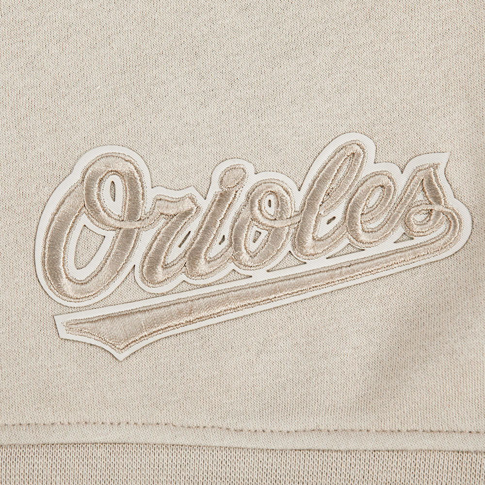 MLB BALTIMORE ORIOLES NEUTRAL BIG GIRL'S  FLEECE PO HOODIE (TAUPE) - Image 7