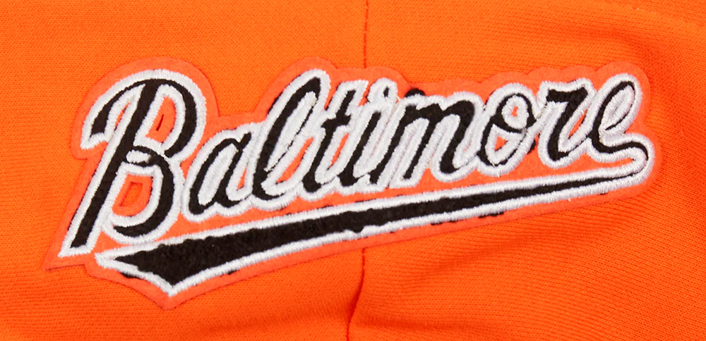MLB BALTIMORE ORIOLES CLASSIC WOMEN'S FLEECE PULLOVER HOODIE (ORANGE) - Image 7