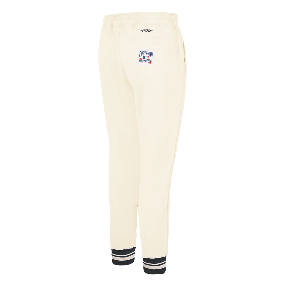 MLB BALTIMORE ORIOLES RETRO CLASSIC WOMEN'S RIB SWEATPANT (EGGSHELL/ BLACK) - Image 4