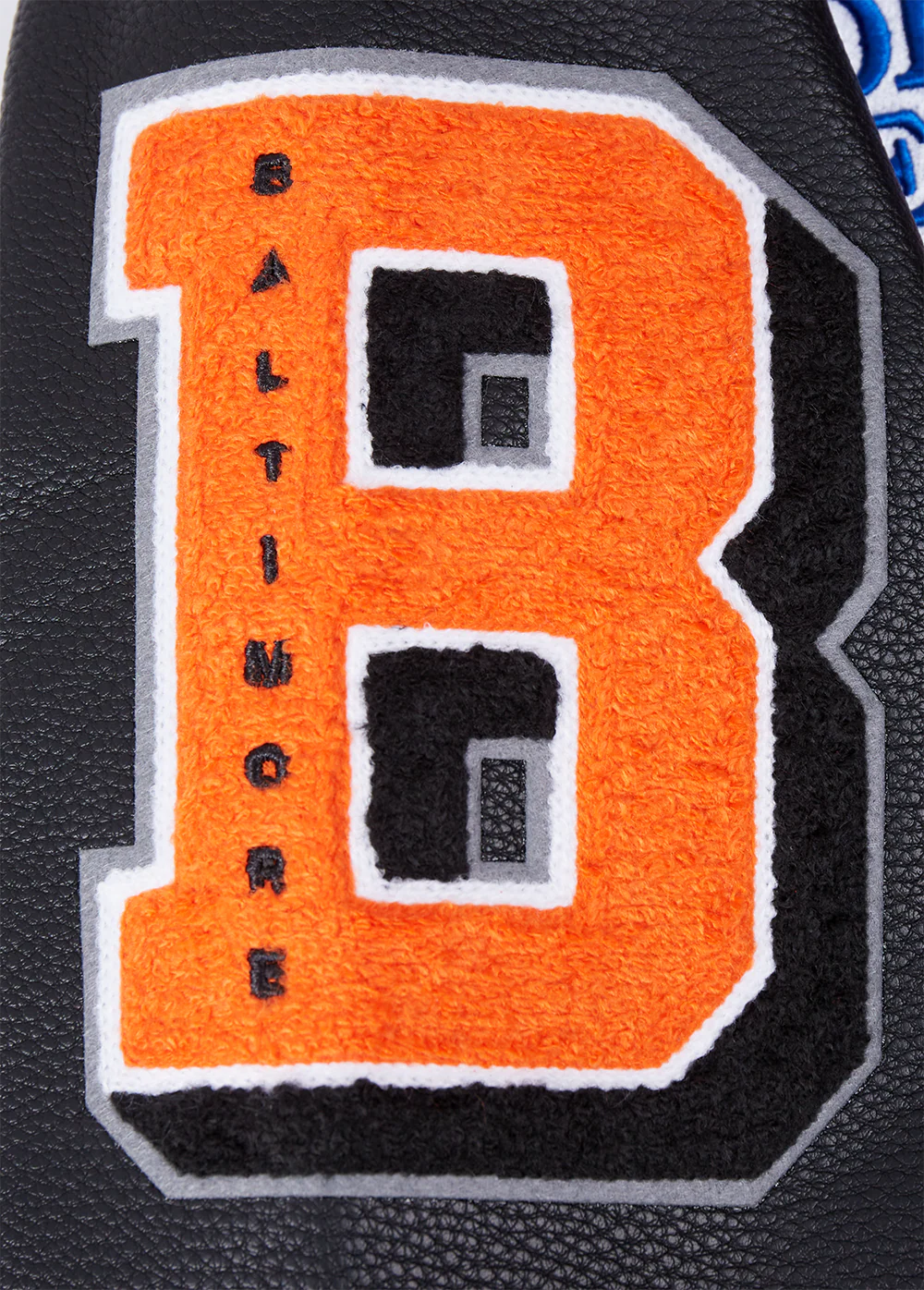 MLB BALTIMORE ORIOLES MASHUP WOMEN'S RIB WOOL VARSITY JACKET (BLACK/ORANGE) - Image 7
