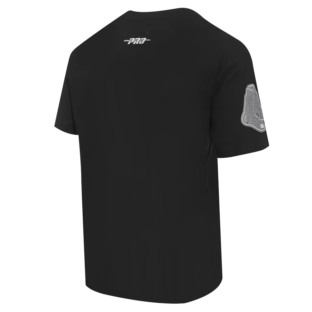MLB BOSTON RED SOX REVERSE FRENCH TERRY MEN'S COTTON JERSEY DROP SHOULDER TOP (BLACK) - Image 6