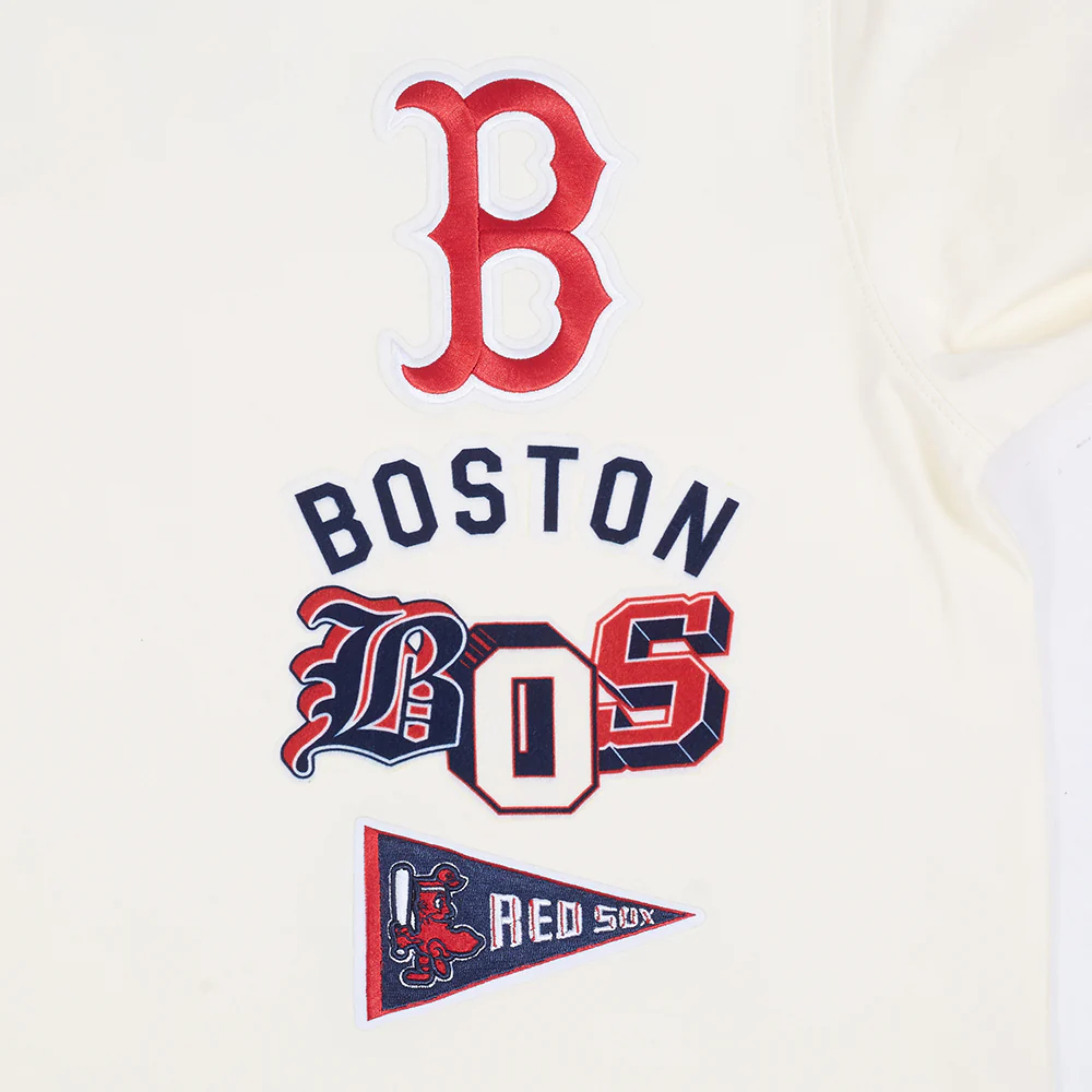 MLB BOSTON RED SOX RETRO CASCADE MEN'S RINGER TOP (EGGSHELL/ MIDNIGHT NAVY) - Image 5