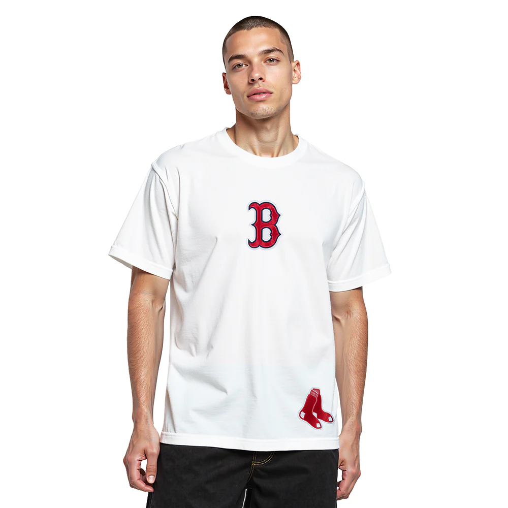 MLB BOSTON RED SOX WINGSPAN MEN'S CJ DROP SHOULDER TEE (WHITE) - Image 2