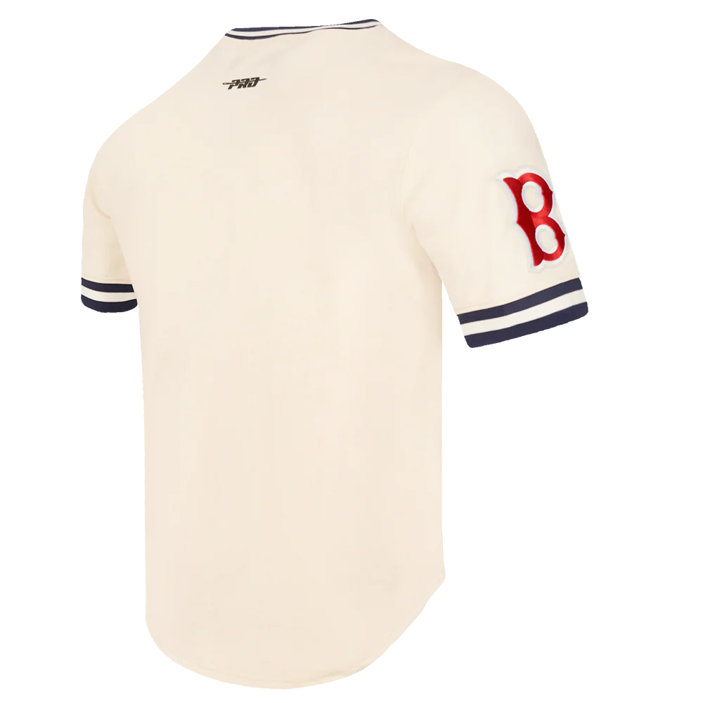 MLB BOSTON RED SOX RETRO CLASSIC MEN'S TOP (EGGSHELL/ MIDNIGHT NAVY) - Image 4