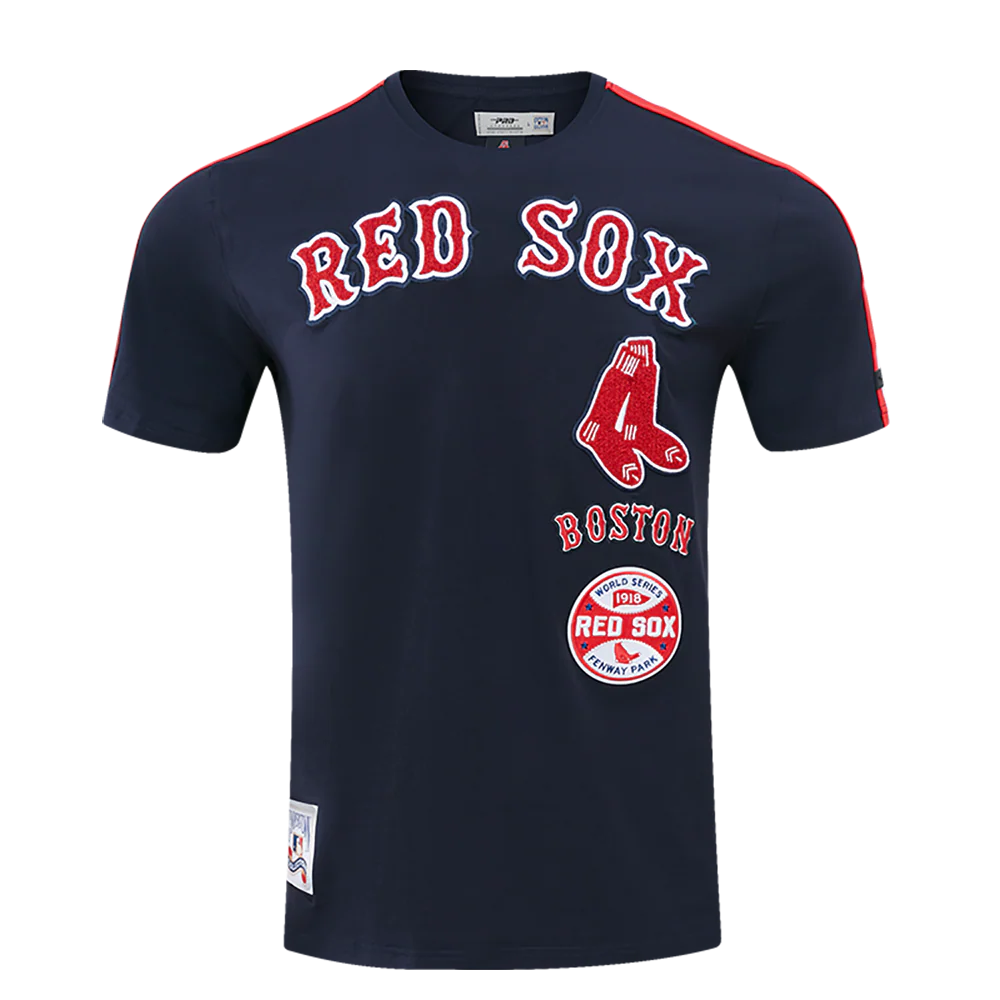MLB BOSTON RED SOX RETRO CLASSIC MEN'S STRIPED TOP (MIDNIGHT NAVY/RED)