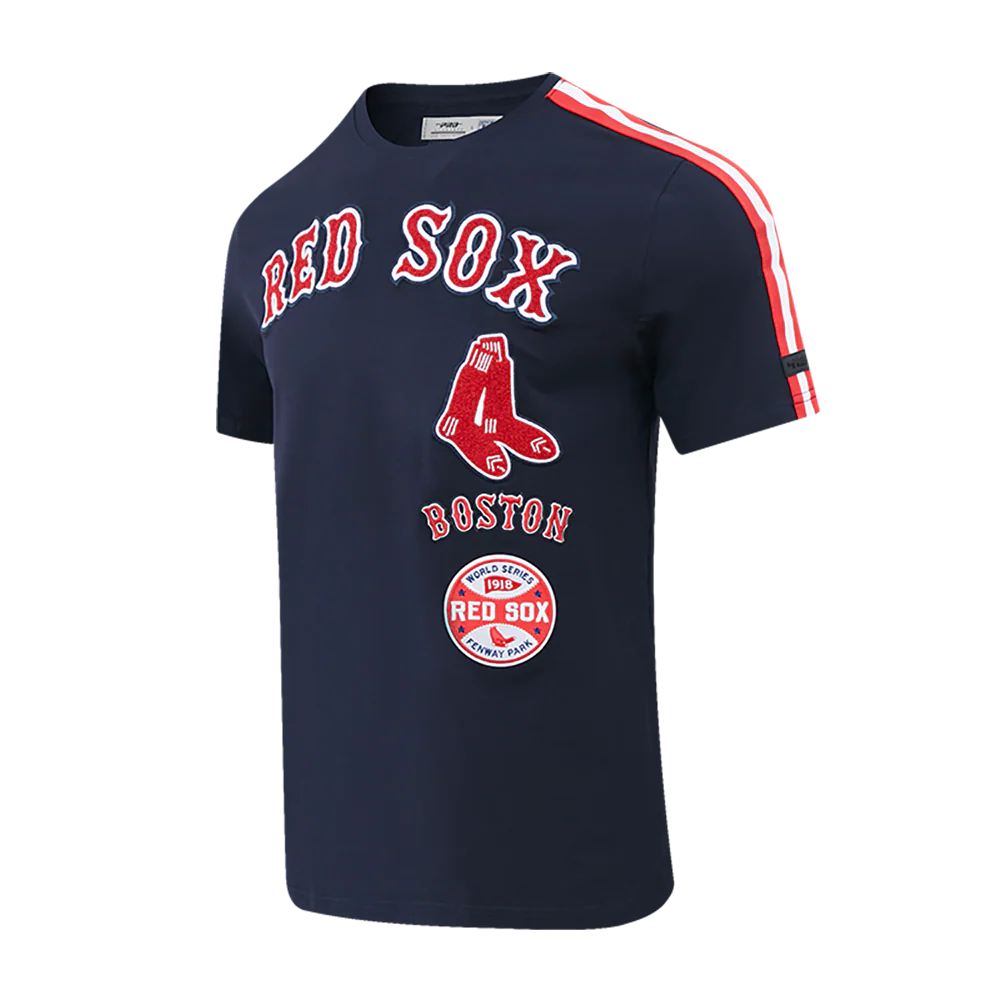 MLB BOSTON RED SOX RETRO CLASSIC MEN'S STRIPED TOP (MIDNIGHT NAVY/RED) - Image 2
